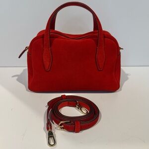 Red Suede small crossbody bag by Madewell